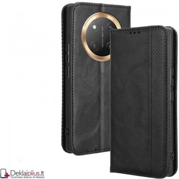 Dirbtinės odos atverčiamas dėklas su skyreliais - juodas (Huawei Honor Magic 7 Lite) Dirbtinės odos atverčiamas dėklas su skyreliais - juodas (Huawei Honor Magic 7 Lite)